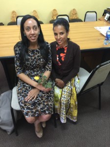 Haben with Shitaye Astawes, Executive Director of the Federation of Ethiopian National Associations of Persons with Disabilities.